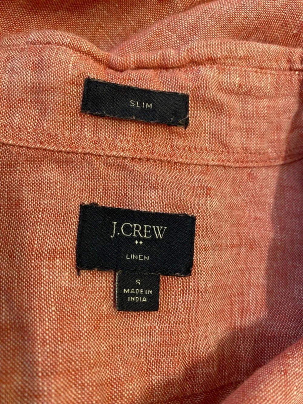 J. Crew Slim fit Linen  Short-Sleeve Button Down Shirt in Heathered pink. Size S